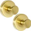 ZESLMG Gold Suction Cup Hooks for Glass Window, Shower Hook for Inside Shower, Removable Towel Hooks for Bathroom Kitchen Wall Glass Door, Wreaths Loofah Suction Hook for Hanging, 2 Pack