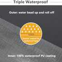Favoyard Patio Chair Cushions 20 x 20 x 3 Inch Waterproof Outdoor Seat Cushions for Patio Furniture 3-Year Color Fastness Garden Sofa Couch Pads with Handle & Adjustable Straps Set of 2, Dark Grey