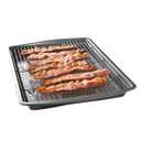 GoodCook 15” x 10.5” Nonstick Carbon Steel Baking Pan & Raised Wire Rack – Pizza Crisper, Crispy Bacon, Multipurpose Cooking Sheet Pan, Cooling Rack, Kitchen Cookware Set, Dishwasher Safe, Dark Grey