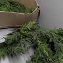 SHareconn 2 Pack 9FT Artificial Christmas Cedar Garland Decoration, Realistic Faux Cypress Greenery Garland for Winter Mantle Table Stairs Railing Fireplace Holiday Indoor Outdoor Decor, 9 FT