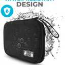 3 x Electronics Charger Organizer - Travel Cable Case for Cords, Chargers, and Tech Accessories (Black)