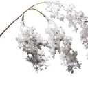 Artificial Mist Frost Flocking Pine - Wedding Plant Decoration, Plastic Green Plant for Flower Arrangements(White)