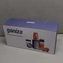 Ganiza Blender for Smoothies, 14Pcs Personal Blender for Shake and Smoothies for Kitchen with 3 Portable Cups (1x24oz & 2X17oz), Single Serve Smoothie Maker, Nutritious Recipe (Black Silver)