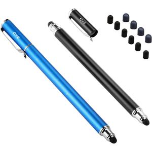 (2 Pcs) [0.18-inch Fine Tip ] Stylus Touch Screen Pens 5.5" L Perfect for Drawing Writing Gaming Compatible with Apple iPad iPhone Samsung Tablets and All Other Touch Screens