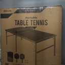 GoSports Mid-Size Table Tennis Game Set - Red or Blue - Indoor/Outdoor Portable Table Tennis Game with Net, 2 Table Tennis Paddles and 4 Balls