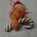 Singing Christmas Ornaments, Funny Sounding Christmas Tree Decoration, Musical Gingerbread Man Hanging Ornaments for Xmas, Stocking Stuffer,White Elephant Gift for Xmas Party Gift Exchange 10 inch