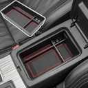 Center Console Organizer Compatible with Nissan Altima 2019 2021 2022 2023 2024 2025 2026 Accessories, Armrest Insert Tray with Coin Holder Keep Organized with Rubber Pad Red