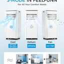8000 BTU Portable Air Conditioner - Cools 350 Sq.Ft Quickly, 3-in-1 AC Unit with Remote, 24H Timer, Quiet Operation & Window Kit for Bedrooms Apartments Offices Dorms
