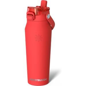 Frost Buddy 24oz Insulated Water Bottle with Straw & Chug Lid | Leak-Proof Stainless Steel | 24-Hours Cold | Sweat-Proof, Cup Holder Friendly | Ideal for Gym, Travel, Sports & Everyday Hydration