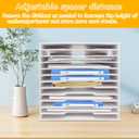 Timisea12 Tier Scrapbook Paper Organizer,White Cardstock A4 Paper Sorter Storage Rack,Scrapbook Organizer for Sizes 13" X 13" X 12.2" for Home Office & Classrooms,White Organizer Storage
