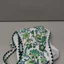 Herseas Women's Bikini Sets Floral Print Whip Stitch 2 Piece Swimsuits High Waisted Scoop Bathing Suits (Green, Small)