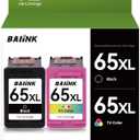 Remanufactured Ink Cartridge Replacement for HP Ink 65 HP 65XL for 3755 3700 3752 3772 2600 2622 2652 2655 5055 5000 5052 5014 100 120 130 Printer (Black and Color 2-Pack)