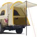 Pickup Truck Tent with Awning Shade,Waterproof PU5000mm Oxford for 5-5.2 FT Truck Bed for Camping Travel Outdoor Activities for Chevy Colorado,Jepp Gladiator,Ford Ranger,GMC Canyon,Frontierm,Tacoma (Khaki)