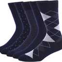 DRASEX Men's Dress Socks Funky Colorful Pattern Cotton Novelty Casual Crew Socks