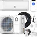 12,000 BTU Mini Split AC/Heating System, Mini Split Air Conditioners, 21 SEER2, Quiet Operation, 115V WIFI Enabled Energy Efficient Mini Split Unit, Installation Kits for Rooms Up to 750 Sq.ft