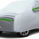 AUQDD 6-Layers Premium SUV Car Cover Waterproof All Weather Weatherproof UV Sun Protection Snow Dust Storm Resistant Outdoor Exterior Custom Form-Fit Full Padded Car Cover with Straps 188"-200" K8