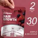 MAYLOR Hair Growth Gummies with Biotin and Collagen - Berry Flavor, Daily Nutritional Supplement - Non-GMO, 60 Gummies (1)