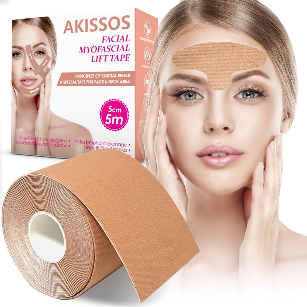 Akissos Forehead and Between Eyes Wrinkle Patches The Original Wrinkle Patch Non Invasive Wrinkle Smoothers for Forehead Wrinkles 5cm width (1 roll 5cm)
