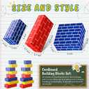 Nuanchu 60 Pcs Cardboard Building Blocks for Kids Large Jumbo Square Rectangle Thick Cardboard Pretend Bricks for Building Stacking Game(Assorted Shapes)
