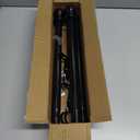 Black Curtain Rods for Windows 28 to 48 Inch - 1Heavy Duty Curtain Rod with Adjustable Brackets,Stainless Steel Metal Drapery Rods for Kitchen,Bedroom,Sliding Door