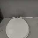 Mayfair Cassel Slow Close Toilet Seat, Easy Clean, Non Slip Premium Wood Seat, Easy Install, Made in USA, Round, White