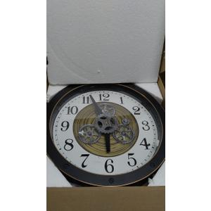 Couperos Real Moving Gear Wall Clock, 16 Inch Large Industrial Steampunk Wall Clock, Battery Operated Vintage Rustic Decorative Clock for Living Room Home Office Farmhouse, Black