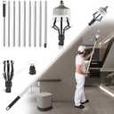 Allyplay Upgraded 12FT Light Bulb Changer for High Ceilings, High Reach Light Bulb Removal Tool with Baskets and Suction Cup and Pole Extension for Recessed Lights and Standard Bulbs