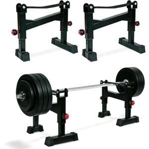 Deadlift Sling Rack, Deadlift Platform Barbell Elevation Stand with 5-Level Height Adjustment for Home Gym Weightlifting, 880 lbs Capacity