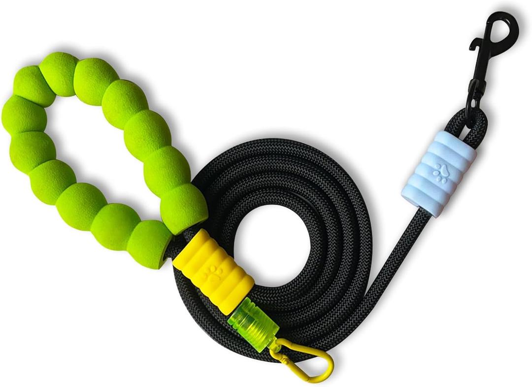 4.92FT Nylon Dog Leash Multi Functional Crossbody Explosion Proof Punch, Comfortable pad Handle, Suitable for Dog Sheds for Large Dogs Heavy Duty.