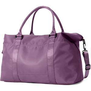 Travel Duffle Bag, Weekender Travel Bag Men Small Gym Bag for Women, Hospital Bag for Labor and Delivery, Overnight Bag Luggage Bag with Trolley Sleeve, Airplane Travel Essentials for Flying(Purple