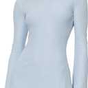 Princess Polly Lukea Long Sleeve Mini Dress, Size: 6 (Blue)