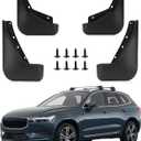 PSLER Fit for Volvo XC60 2018-2024 Mud Flaps Set of 4PCS Mud Guard Kit Splash Guards Mudguards Mudflaps with Hardware Kits Accessory Front and Rear