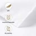 50pcs Polyester Cloth Napkins - 20 x 20 inch White Dinner Washable Napkins with Hemmed Edges for Restaurant/Wedding/Hotel(50,White)