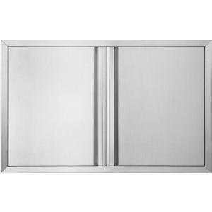 Outdoor Kitchen Double Doors 35" W X 24" H BBQ Access Door Thickened 304 Brushed Stainless Steel Doors for Indoor/Outdoor Kitchen Outdoor Cabinet Barbeque Grill or BBQ Island