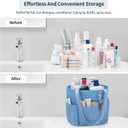Mesh Shower Caddy Portable, Travel Toiletry Bag for Women Men, Large Capacity Shower Bag Quick Dry Bathroom Bag for Dorm, Gym, Bathroom, Camping, Beach, Swimming, Traveling, Blue (Medium)