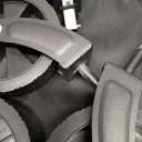 Collapsible Wagon with Wheels, 350lbs Wagons Carts Foldable Wagon Cart with Expandable Storage 100L & Flexible Handle, Lightweight Portable Folding Utility Grocery Shopping Cart for Garden Camping (Medium, Black-upgrade)