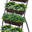 Vertical Garden Planter Balcony Garden Outdoor 4 Tier Raised Bed Box with Stacking Planters Indoor Patio Tower for Plants Vegetables Flowers & Herbs