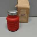 que Bottle | Designed for Travel and Outdoor. Collapsible Water Bottle - Food-Grade Silicone/BPA Free/Lightweight/Eco-Friendly - 12oz (Bonfire Red)