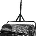 Compost Spreader 24 Inch Peat Moss Spreader with Installation Support Accessories, Metal Mesh Roller Lawn Spreader for Top Soil, Manure, Mulch, Top Dressing - Garden spreaders for lawns