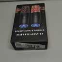 XinXu Upgraded Rechargeable Gravity Electric Pepper and Salt Grinder Set with LED lights,Stainless Steel Automatic Pepper or Salt Grinder Mill Shaker Refillable with Adjustable Coarseness,(Black)