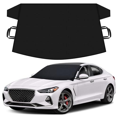 Autovir Windshield Snow Cover for Ice and Snow – Car Windshield Cover for Winter Frost, Ice & Snow Protection – Waterproof Frost Shield Windshield Protector for Cars, SUVs & Trucks (69x42 inches)