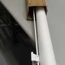 Reinforced 42" Extra Tall Retractable Baby Gates Tall Dog Gate with Support Rods, 55" Wide Mesh Gate Retractable Pet Gate Indoor/Outdoor Baby Gates for Dogs - Bottom Anti-Escape, White