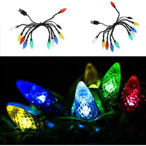 Baluue 140 Inch USB Charging Led Color Lights String Copper Wire Phone Charger Festive Fairy Lights with Charging Cable Christmas Decorations (For Typec)