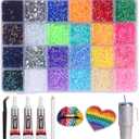 Resin Jelly Rhinestones for Bedazzling, Multifunctional Colorful DIY Resin Rhinestone Kit, Diamond Painting & Bedazzler Kit for Nails, Books, Crafts, Multicolor Rhinestones (24Colors-24000PCS)