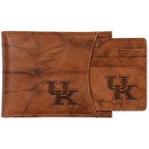 NCAA Standard Genuine Leather Slider Wallet - 2 Gifts in One
