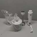 Cordless Hand Blender, UTALENT Variable Speed Immersion Blender Rechargeable, with 500ml Chopper, 600ml container, Egg Whisk, for Smoothies, Baby Food and Soups  White