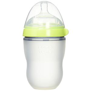 Comotomo - Soft Hygienic Silicone Baby Bottle Single Pack 3m+ Green - 8 oz.