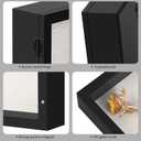 8x8 Shadow Box Frame with Linen Back - Sturdy Rustic Memory Display Case of Flower, Pictures, Medals and More, Black