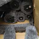 FDW | 54" Cat Tree Tower | Dark Gray | Multi-Level Indoor Activity Center with Sisal Scratching Posts, Condos, Plush Perches, Hanging Cat Toys | Sturdy, Easy to Assemble | for Kittens & Adult Cats