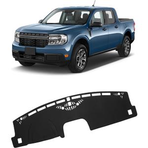 FIILINES Dash Cover Fit for Ford Maverick 2022-2025 2026 (Hybrid/XL/XLT/Lariat) Dashboard Cover Mat for Maverick Accessories Sunshade Nonslip Mesh Protector No Glare Black